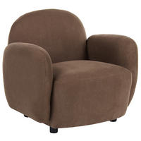 SESSEL Stoff Braun Jule - Schwarz/Braun, Kunststoff/Textil (89/77/82cm) - Beliani