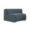 SOFAELEMENT Samt Stoff Blau - Blau/Petrol, Kunststoff/Textil (147/70/89cm) - Makamii