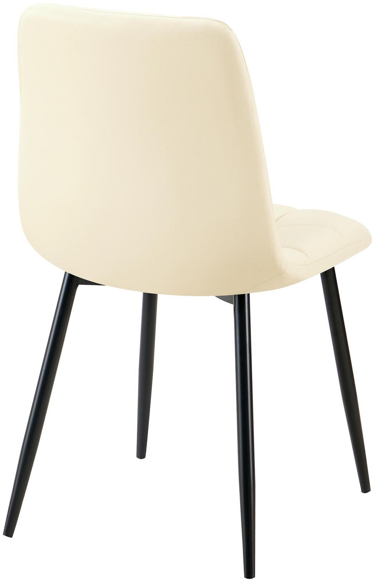 STUHL Lederlook Creme - Creme/Schwarz, Textil/Metall (45/84/55cm) - CLP