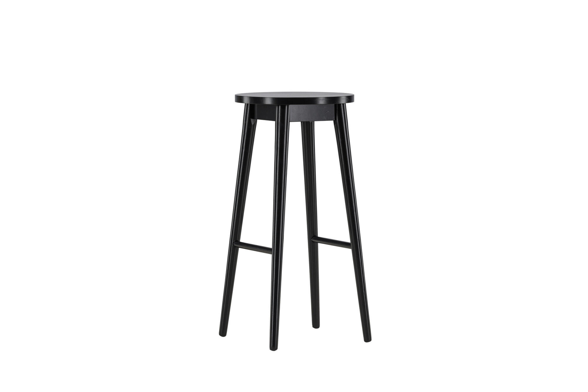 BARHOCKER MOLLOSAND Schwarz 36x36x75 cm - Schwarz, Holz (36/75/36cm) - FURNLUX