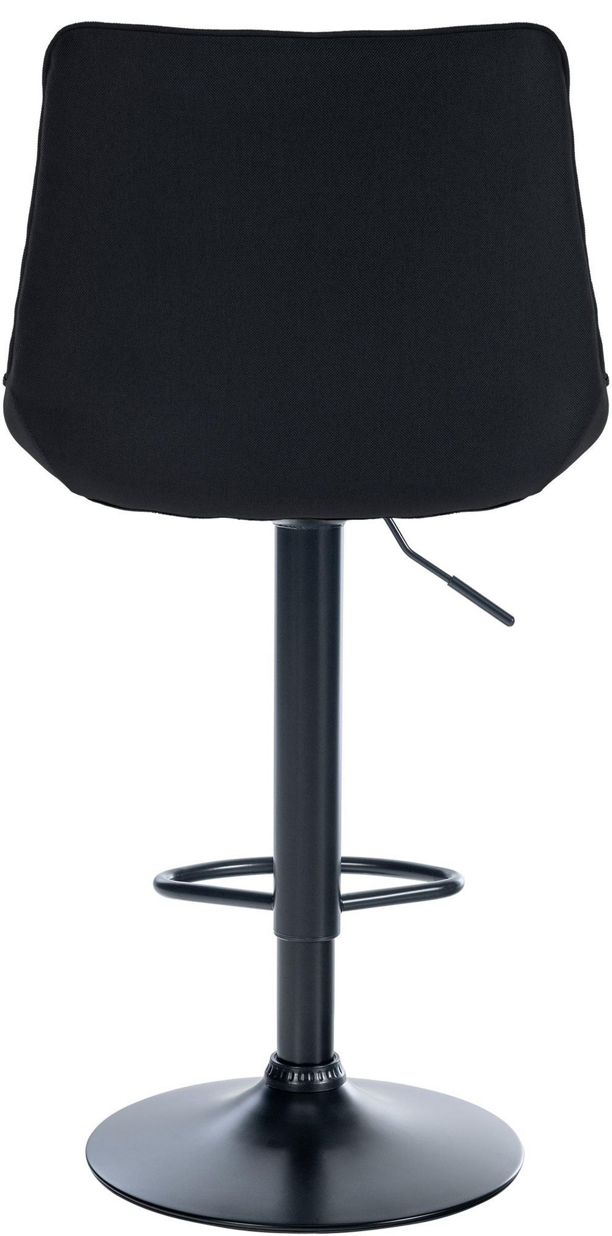 BARHOCKER RIO Schwarz Stoff Schwarz - Schwarz, Textil/Metall (49.5/91/50cm) - DELUKE