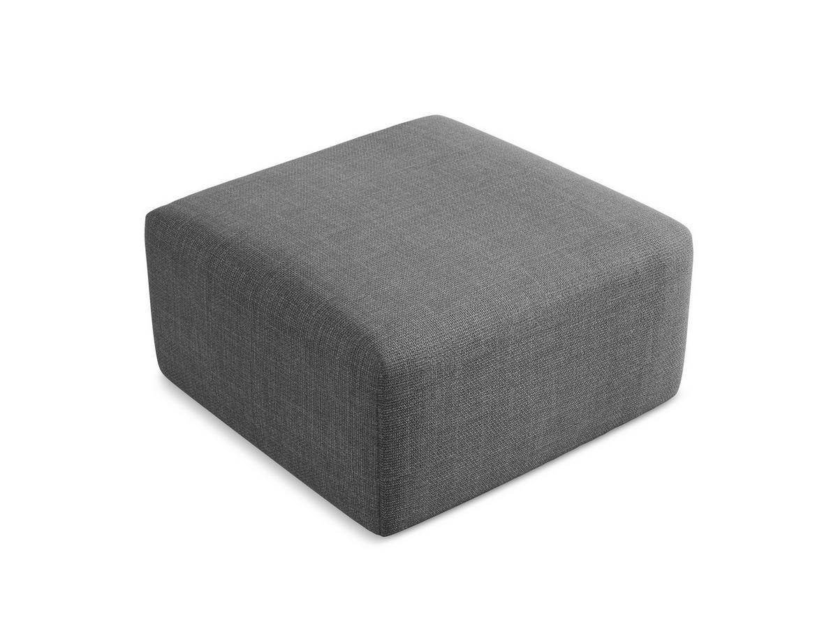 POUF Strukturstoff Grau - Dunkelgrau/Schwarz, Holzwerkstoff/Kunststoff (75/37/75cm) - Makamii