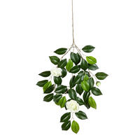 KUNSTPFLANZE Künstlicher Kamelien Zweig - Betül 55 cm - Grün, Kunststoff (55cm) - aplanta
