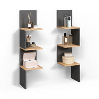 ECKREGAL Vesuvio Anthrazit 28 x 116.4 cm 2er Set - Anthrazit, Holzwerkstoff (28/116.4/28cm) - Livinity®
