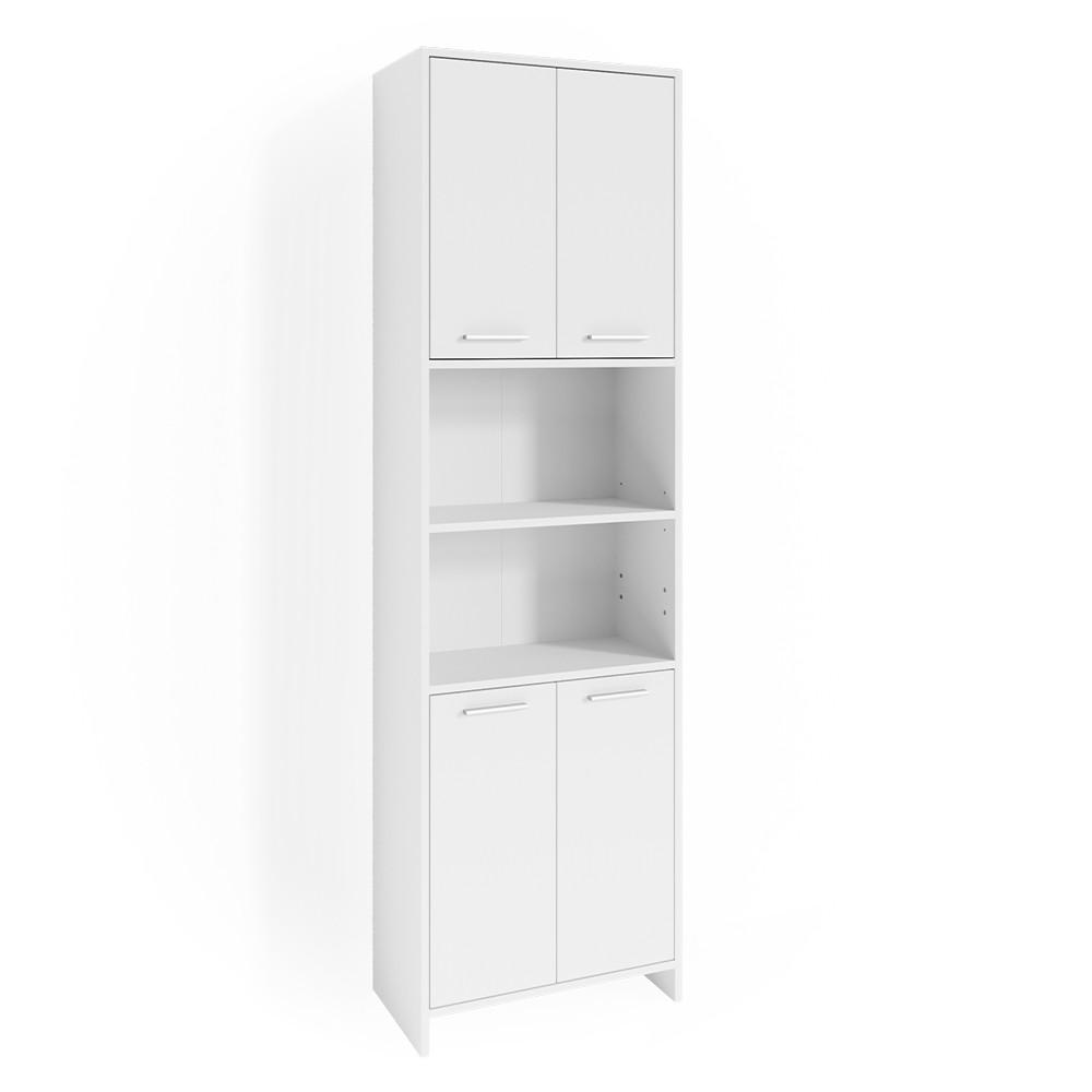 BADSCHRANK Maris Weiß 56.1 x 190 cm - Weiß, Holzwerkstoff (56.1/190/30cm) - Vicco