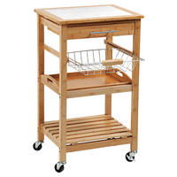 KÜCHENWAGEN mit herausnehmbarem Tablett Braun 48/38/81 cm - Braun, Naturmaterialien (38/81/48cm) - Kesper
