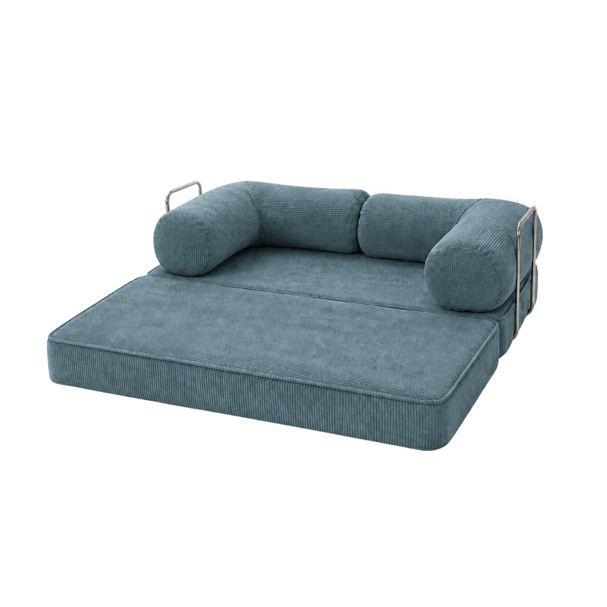 ELEGANTES Sofa im minimalistischen Design Türkis - Türkis, Textil (200/70/100cm) - SURB