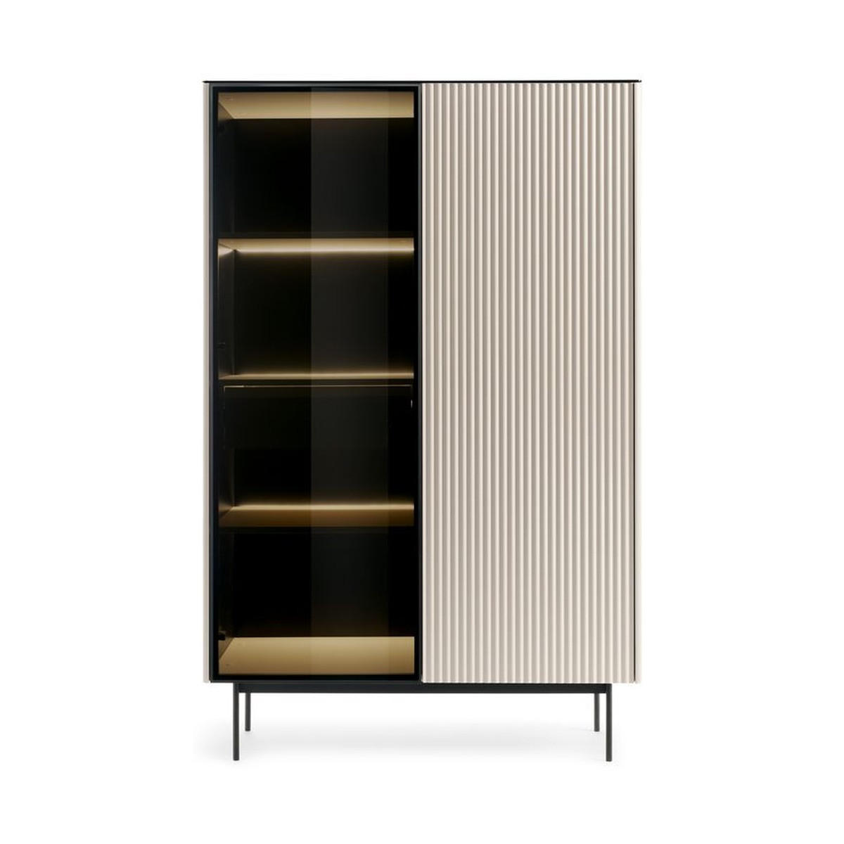 VITRINE – WTSZ107 – 107 cm – Orta – Kaschmir - Kaschmir, Holzwerkstoff (107/163/39cm) - hi-markt