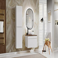 BADMÖBEL-SET 5 Teile - Iconic White I BM68 in Weiß/Santa Fe Vintage - Weiß, Holz (60/160/46cm)