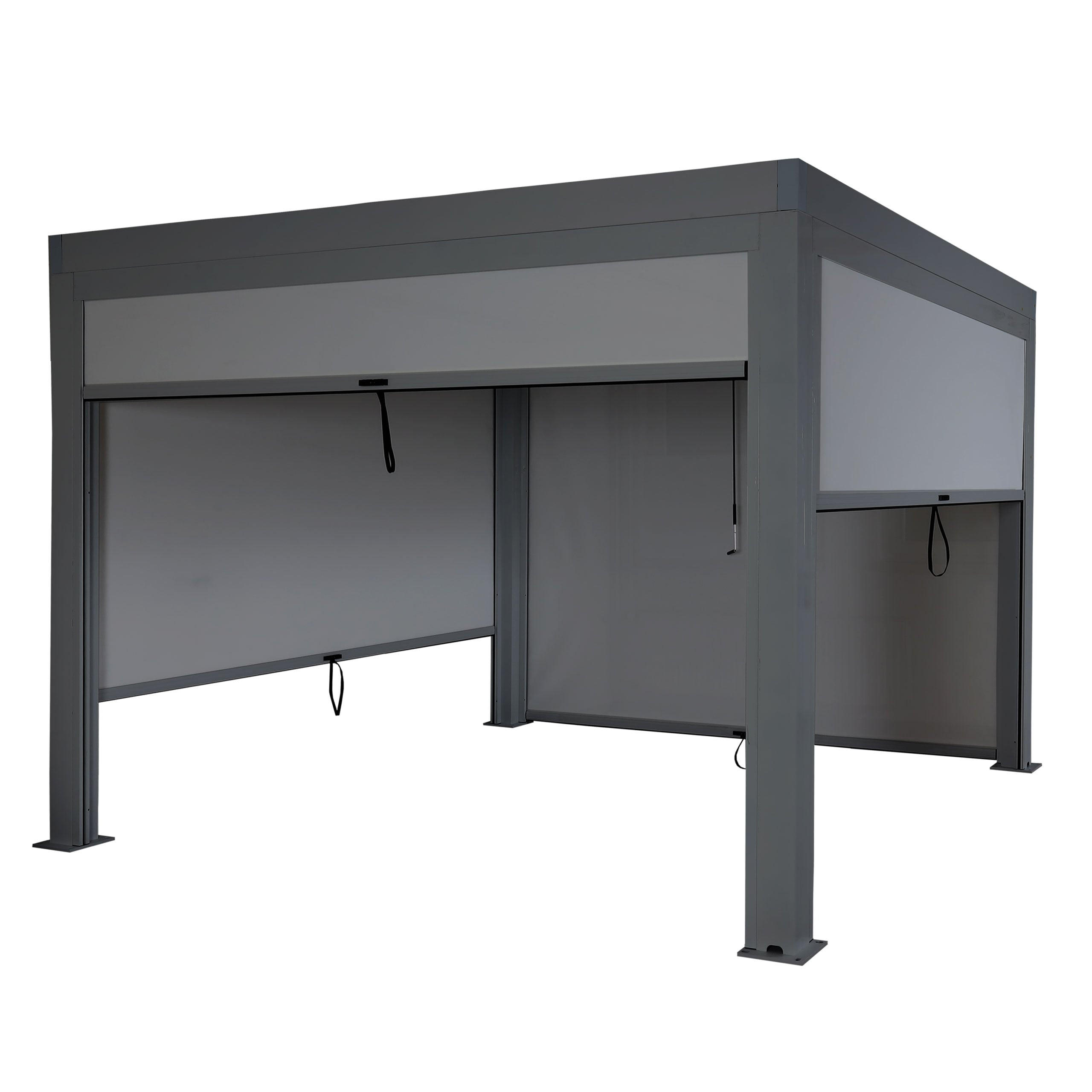 PERGOLA 4x Seitenwand 220x300x300cm Anthrazit - Anthrazit, Metall (300/220/300cm) - BERLINLODGE