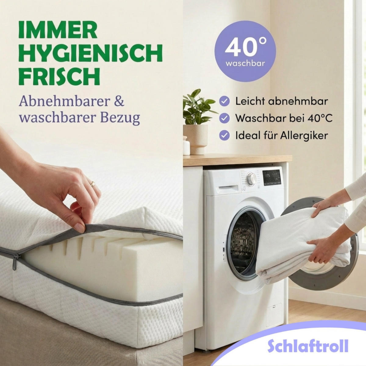 KALTSCHAUMMATRATZE 120x200 cm 25 cm hoch 7 Zonen H2 H3 ergonomisch orthopaedisch atmungsaktiv - Weiß, Textil (120/200cm) - Schlaftroll