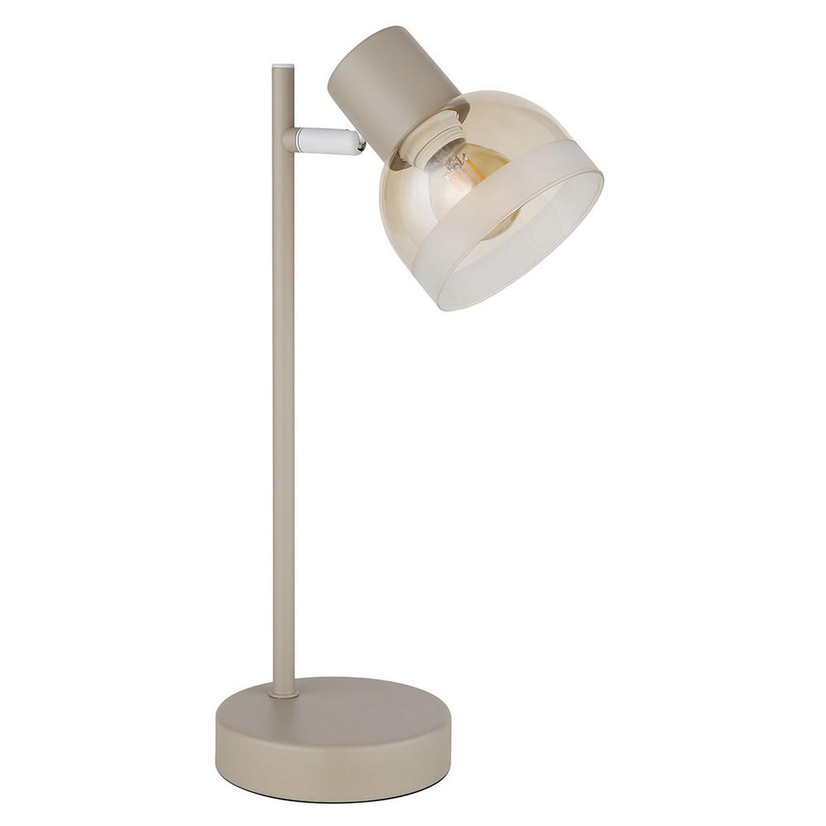 TISCHLEUCHTE KAIRO, Metall, Glas, Sandfarben, amber - Bernsteinfarben, Glas (14.5/12/35cm) - Globo Lighting