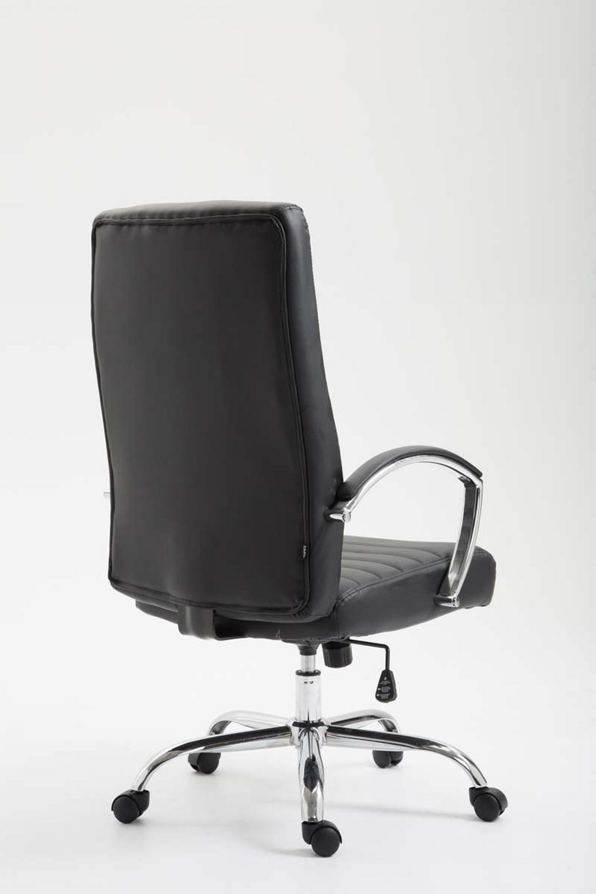 BÜROSTUHL Vallon, Kunstleder Schwarz - Schwarz, Textil/Metall (60/118/68cm) - TPFLiving