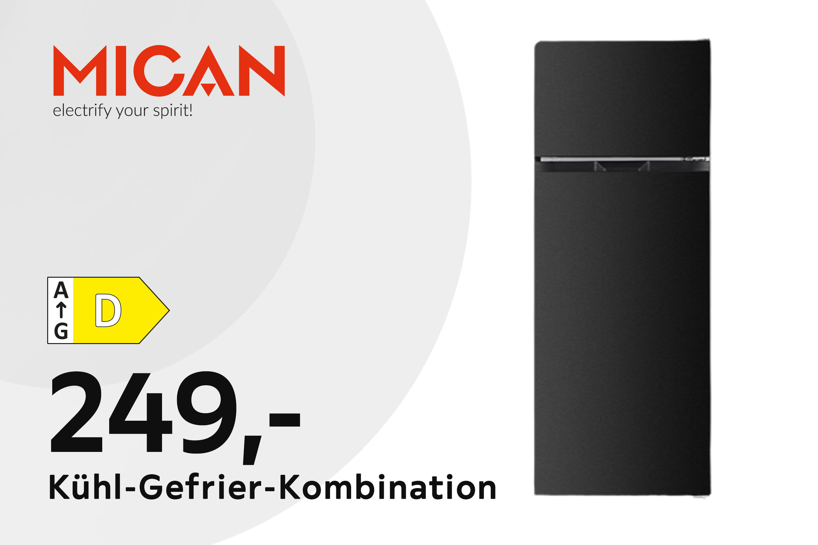 MICAN Kuehl-Gefrier-Kombi 249,- EEK: D