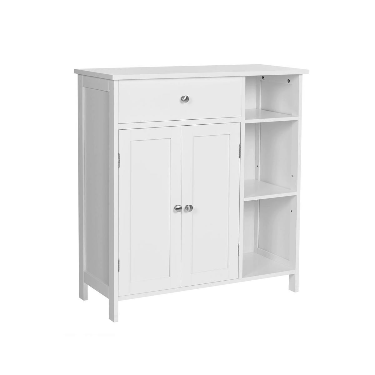 BADEZIMMERSCHRANK AUFBEWAHRUNGSSCHRANK - Weiß, Holzwerkstoff (30/80/75cm) - Hansiro