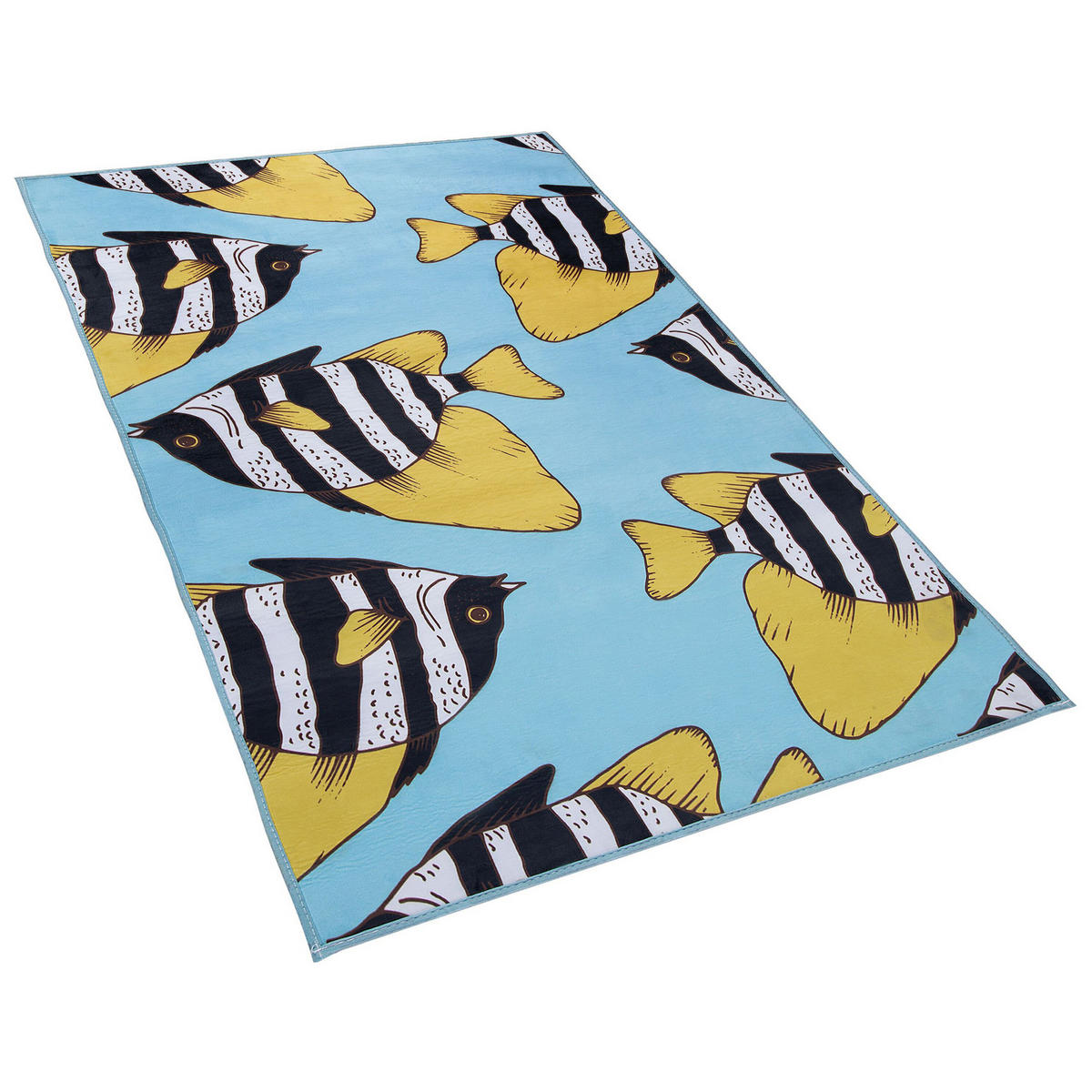 KURZFLOR-KINDERTEPPICH Fizme 140/80 cm - Blau, Kunststoff (80/140cm) - Beliani