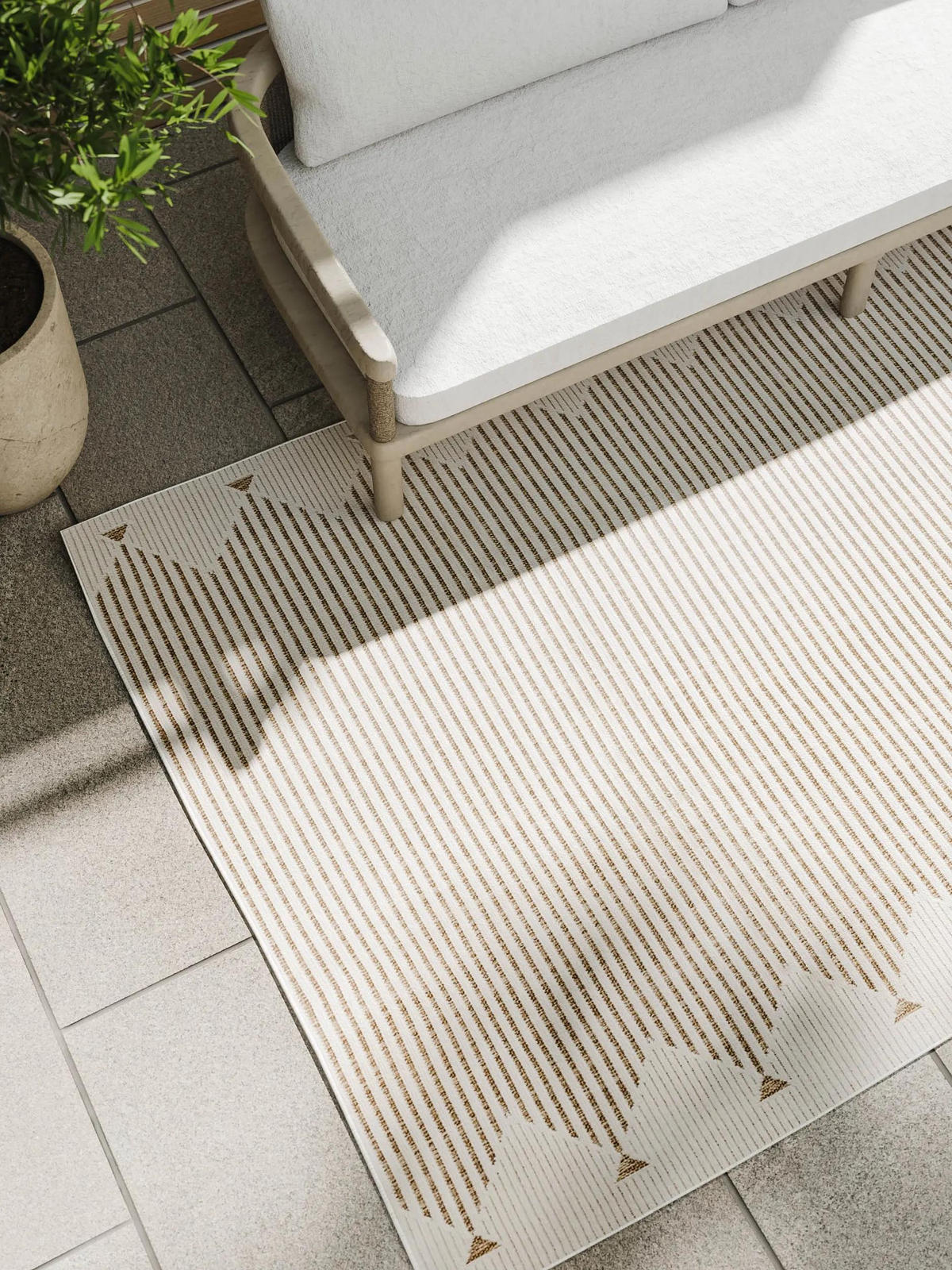 OUTDOORTEPPICH Kaleo Cream/Beige 160x230 cm - Creme, Kunststoff (160/230cm) - benuta