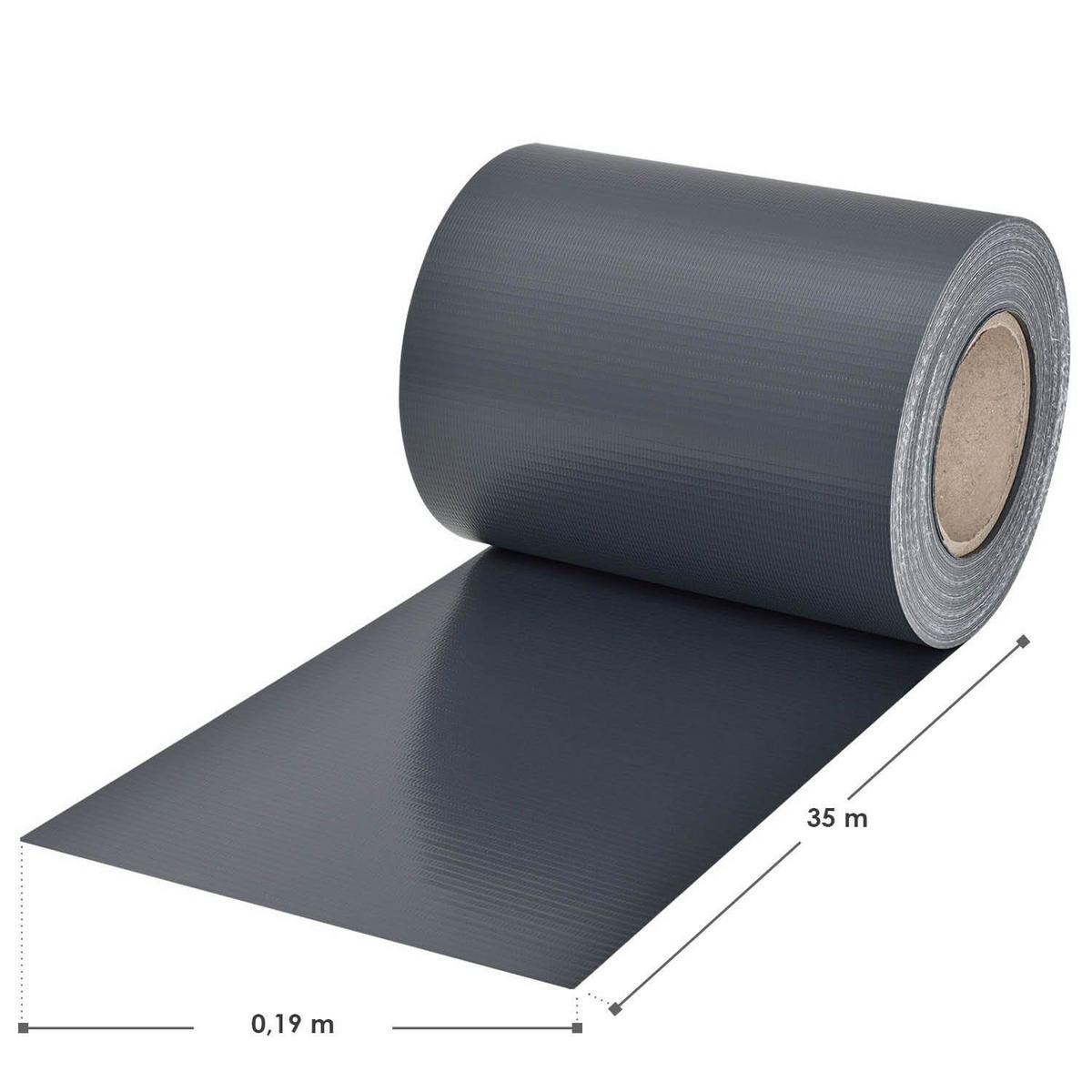 SICHTSCHUTZSTREIFEN anthrazit - Anthrazit, Kunststoff (3500/19cm) - Juskys