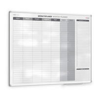 MAGNETISCHER Monatsplaner 120x90cm für Monatsplanungen - Weiß, Metall (120/90/1.8cm) - ALLboards