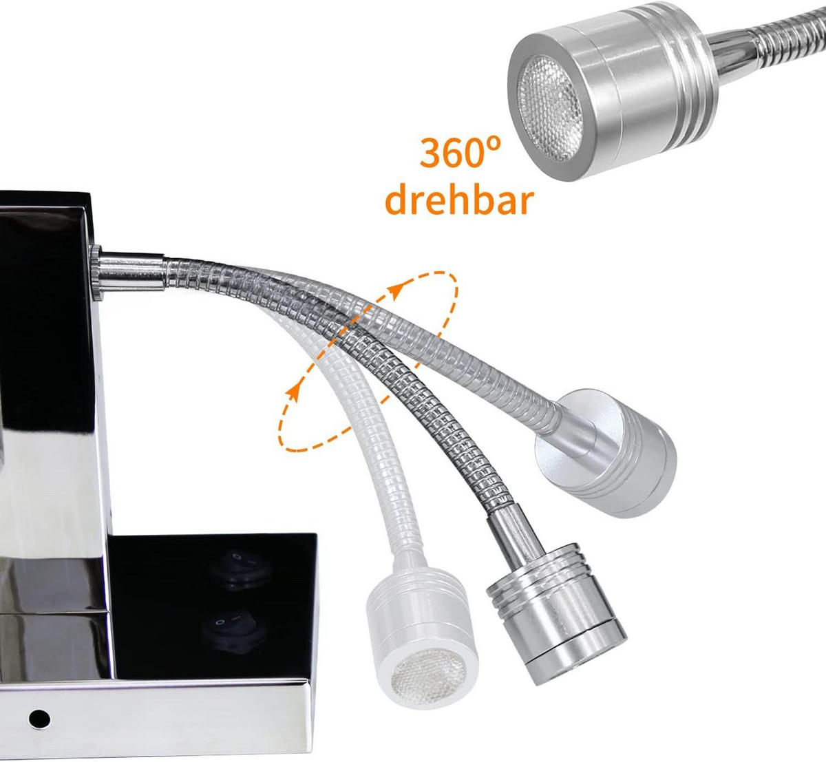 LED nástěnné svítidlo Yarnall 41/19,5/19,5 cm - bílá, kov (19.5/19.5/41cm) - Nettlife