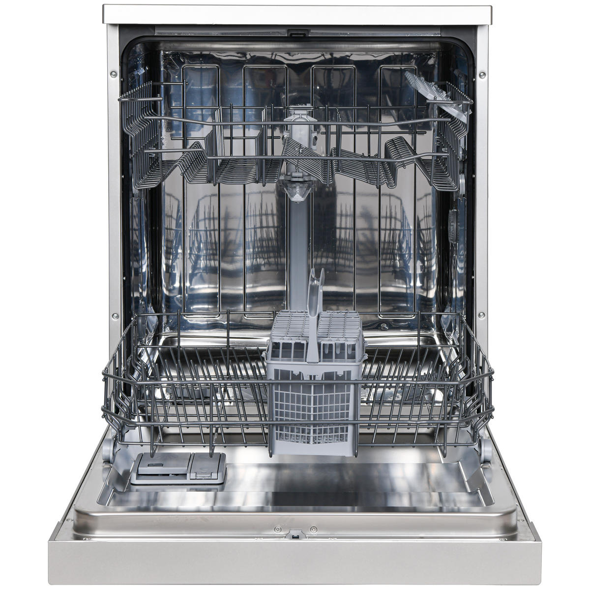 GESCHIRRSPÜLER freistehend, 60 cm Spülmaschine, 12 Maßgedecke, 6 Programme, AquaStop, Eco, Silber - Silberfarben, Kunststoff/Metall (59.8/85/59.8cm) - Telefunken