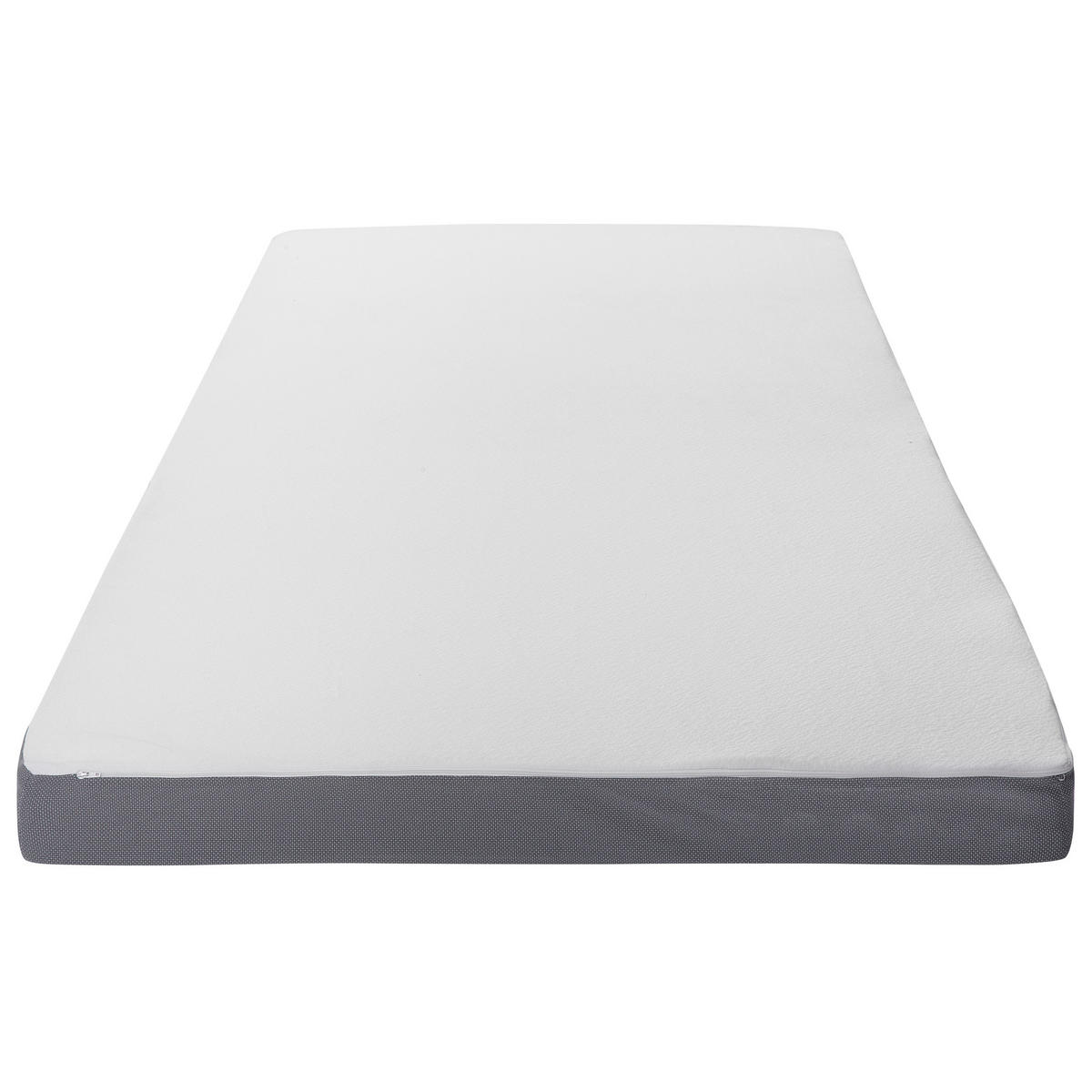 SCHAUMSTOFFMATRATZE mittelfest 90/200/10 cm Piccolo - Weiß, Textil (90/200cm) - Beliani