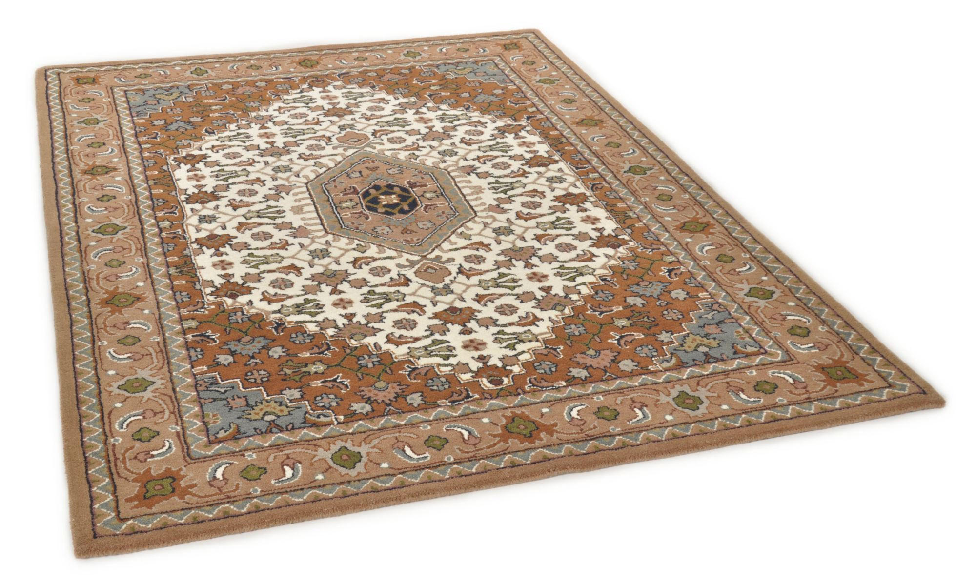 Thumbnail - Theko Orientteppich, Beige, Textil, Orientalisch, Rechteckig, 170x240 cm, GoodWeave, antistatisch, Teppiche & Böden, Tep...