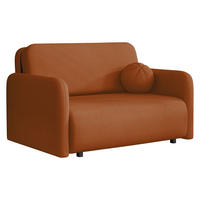 SCHLAFSOFA Viva Sun II - Schwarz/Orange, Holz/Textil (130/85/103cm) - MIRJAN24