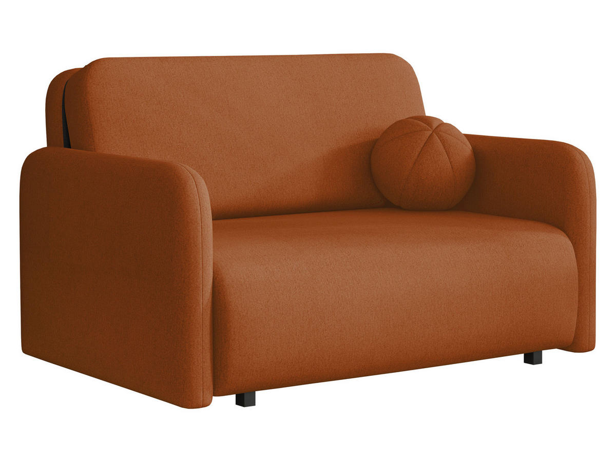 SCHLAFSOFA Viva Sun II - Schwarz/Orange, Holz/Textil (130/85/103cm) - MIRJAN24