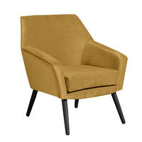 SESSEL Kachka Bezug Samtvelour Buche schwarz / mais - Currygelb/Buche Kolonial, Kunststoff (71/81/67cm) - 58aufmkessel