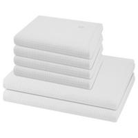 FROTTIERSET Pique 6-teilig - Weiß, Textil (50/100cm) - Ross