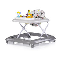 LAUFLERNHILFE Baby Steps Musik grau Spielpanel Räder Stopper klappbar Licht - Grau, Kunststoff (59/54/70cm) - Chipolino