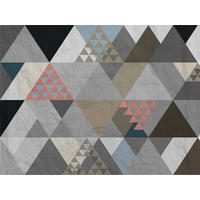 FOTOTAPETE grafische Dreiecke 375 x 270 cm - Grau, Papier (375/270cm) - Sanders & Sanders