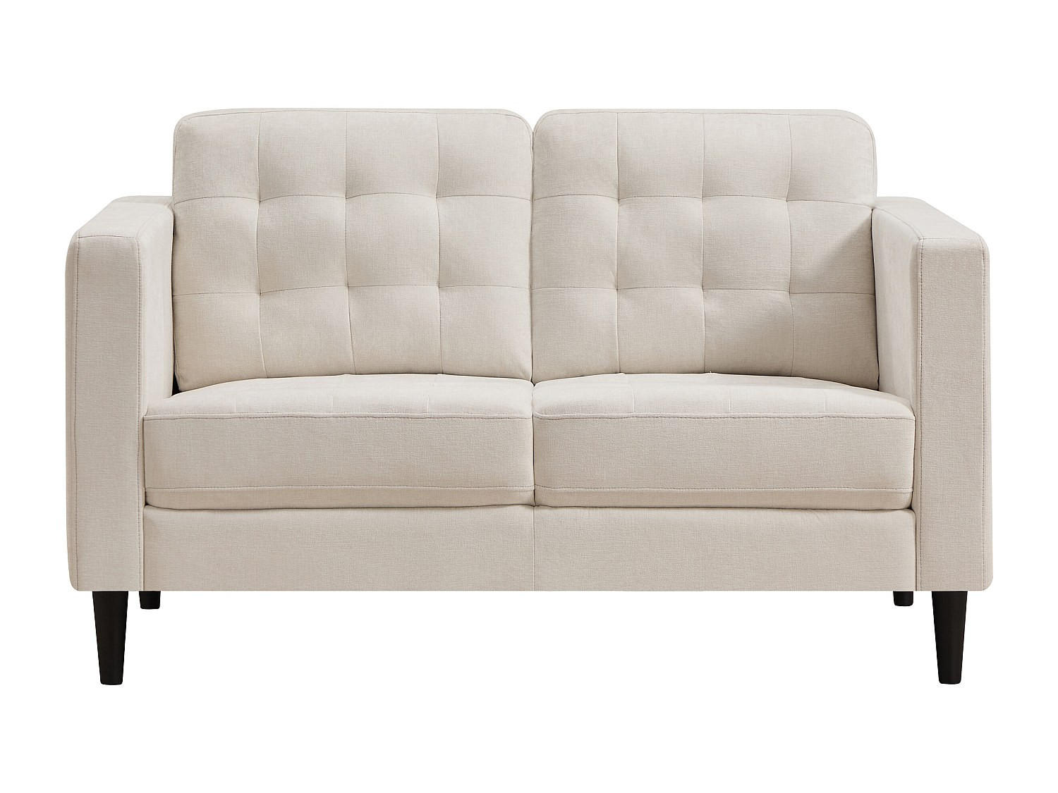 SOFA - 2 Personen - stoff - beige Dibalu - Beige, Textil (141/84/87cm) - Vente-Unique