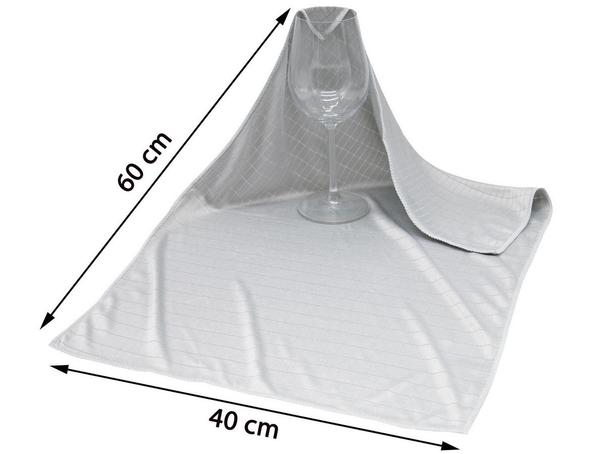 REINIGUNGSTÜCHER, 5er-Set, 40x60 cm, 80% Polyester, 20% Polyamid, Grau - Silberfarben, Textil (40/60cm) - Zollner