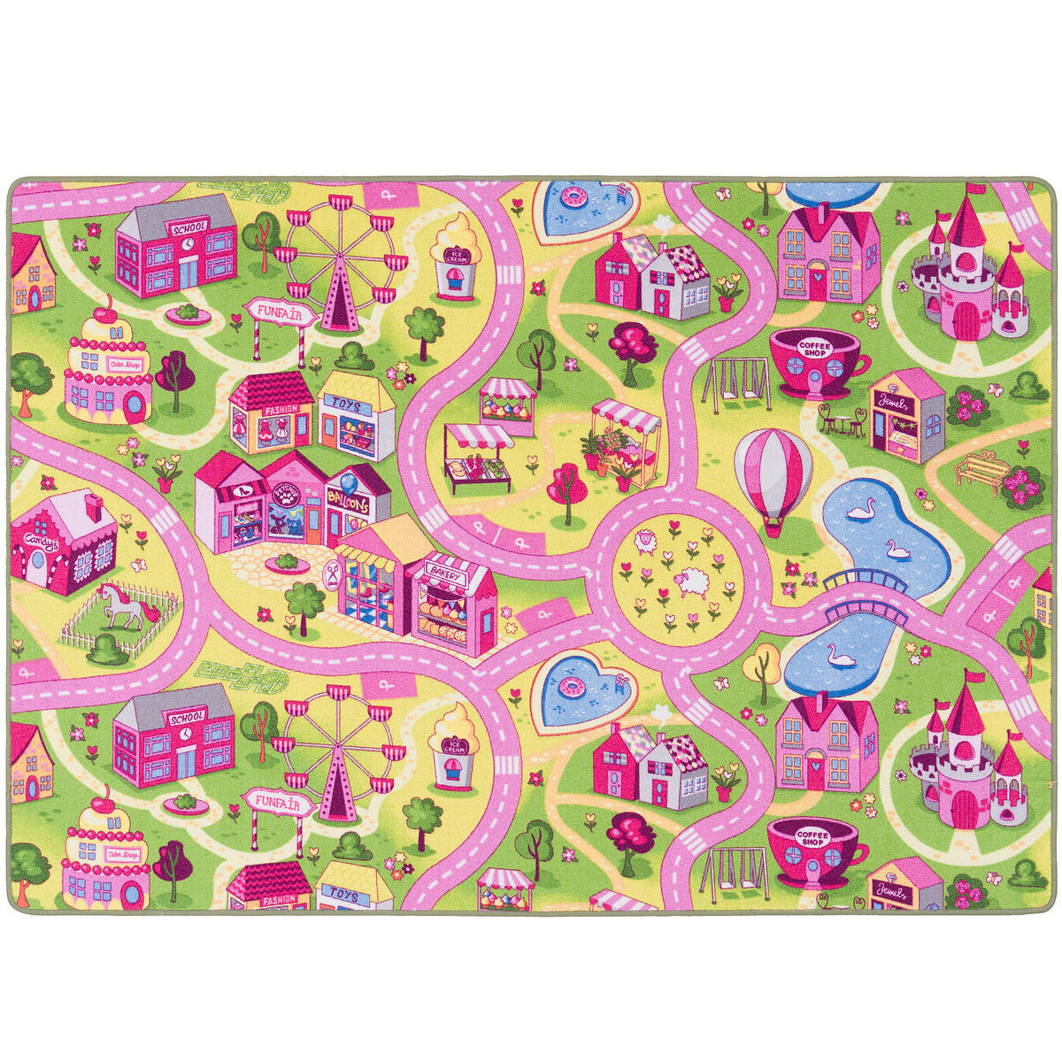 STRASSENTEPPICH BEIDSEITIG STRASSENLANDSCHAFTEN - Pink, Textil (160/240cm) - Snapstyle