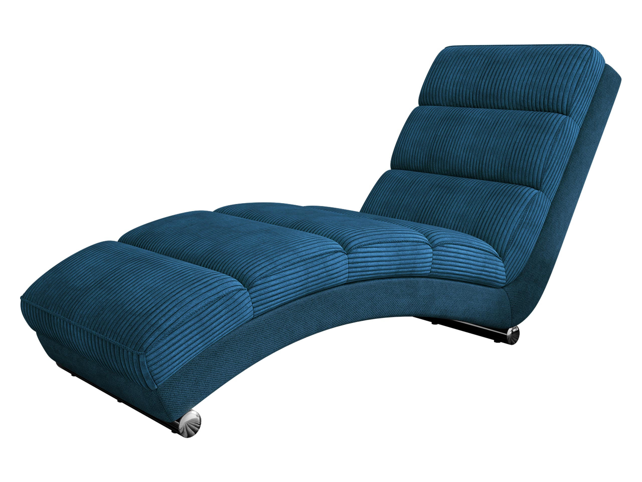 SESSEL Holiday Cord - Chromfarben/Blau, Holz (62/84/180cm) - MIRJAN24