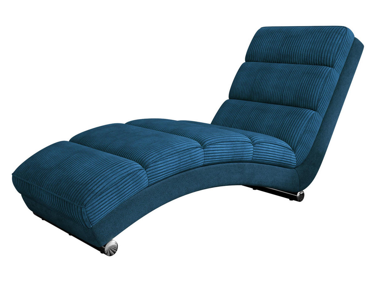 SESSEL Holiday Cord - Chromfarben/Blau, Holz (62/84/180cm) - MIRJAN24