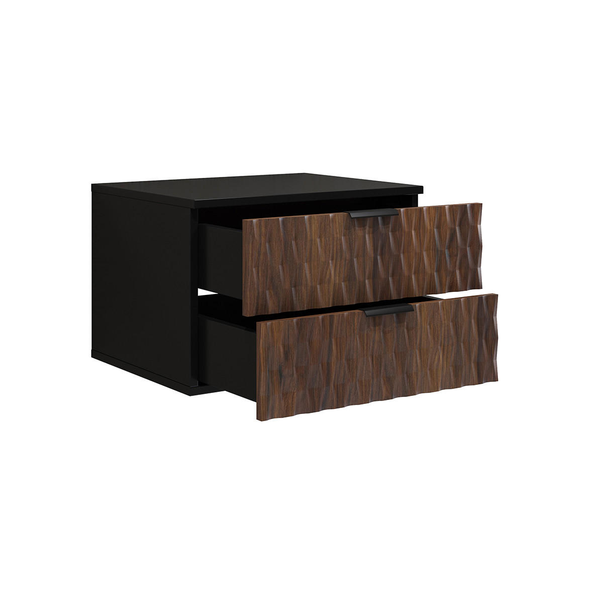 WASCHTISCHUNTERSCHRANK 63cm Nevia Holz und Schwarz - Schwarz, Holzwerkstoff (63/40/48cm) - Petits-meubles