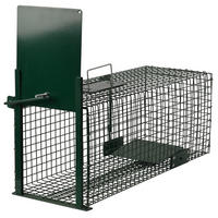 MOORLAND Safe 5001 – Lebendfalle 23 x 23 x 60 cm, grün, mit Handgriff - Grün, Holz (23/23/60cm) - Moorland