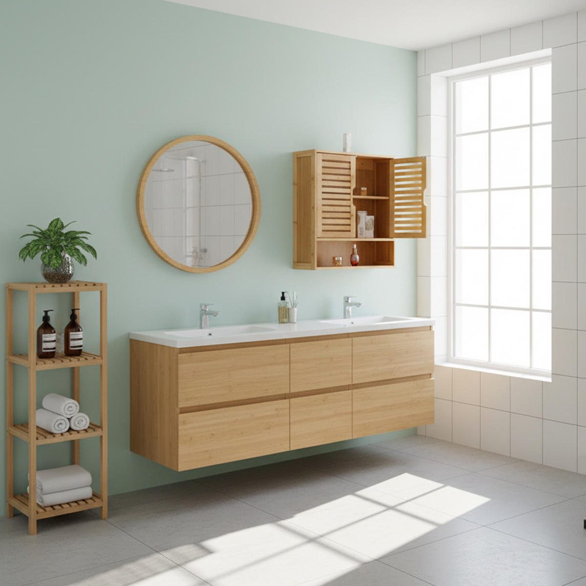 HÄNGESCHRANK - Weiß, Holz/Holzwerkstoff (59/66/21cm) - Relaxdays