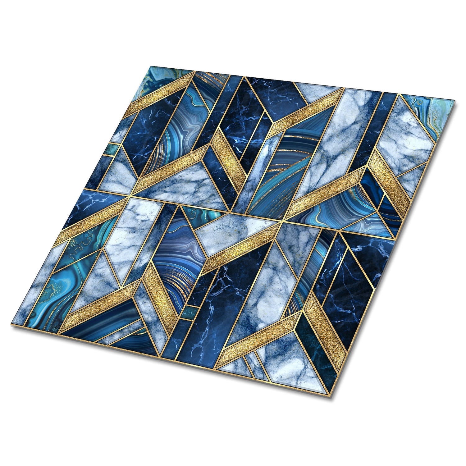 FLIESENAUFKLEBER 9 Stück 30x30 cm selbstklebend Moderne Abstraktion - Multicolor, Textil (30/1.6/30cm) - TULUP