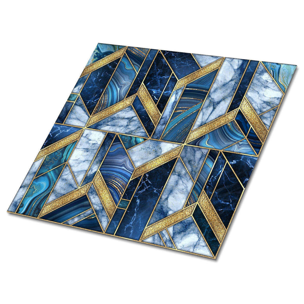 FLIESENAUFKLEBER 9 Stück 30x30 cm selbstklebend Moderne Abstraktion - Multicolor, Textil (30/1.6/30cm) - TULUP