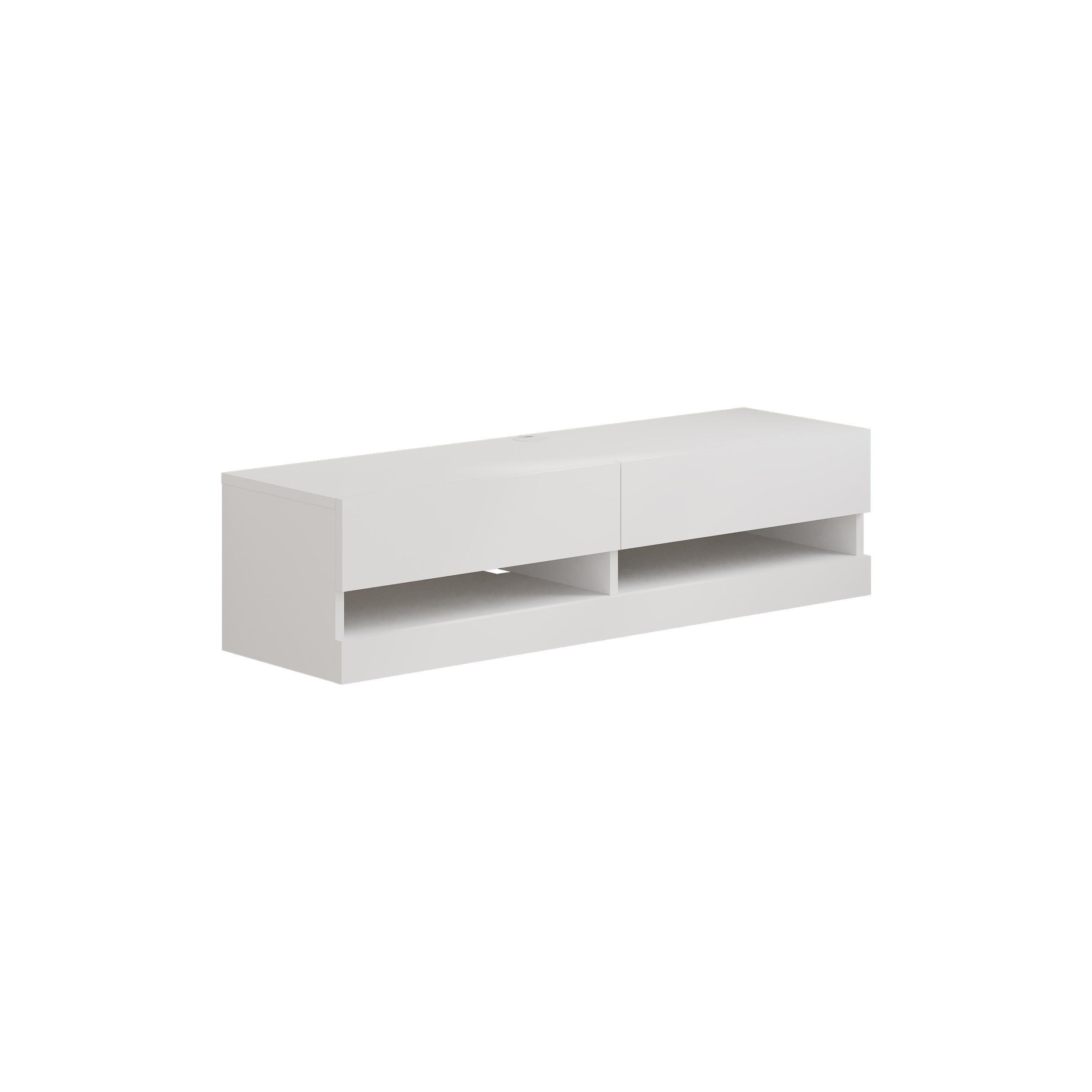 Decortie Tv-Lowboard Weiß 120x30x33.8 cm