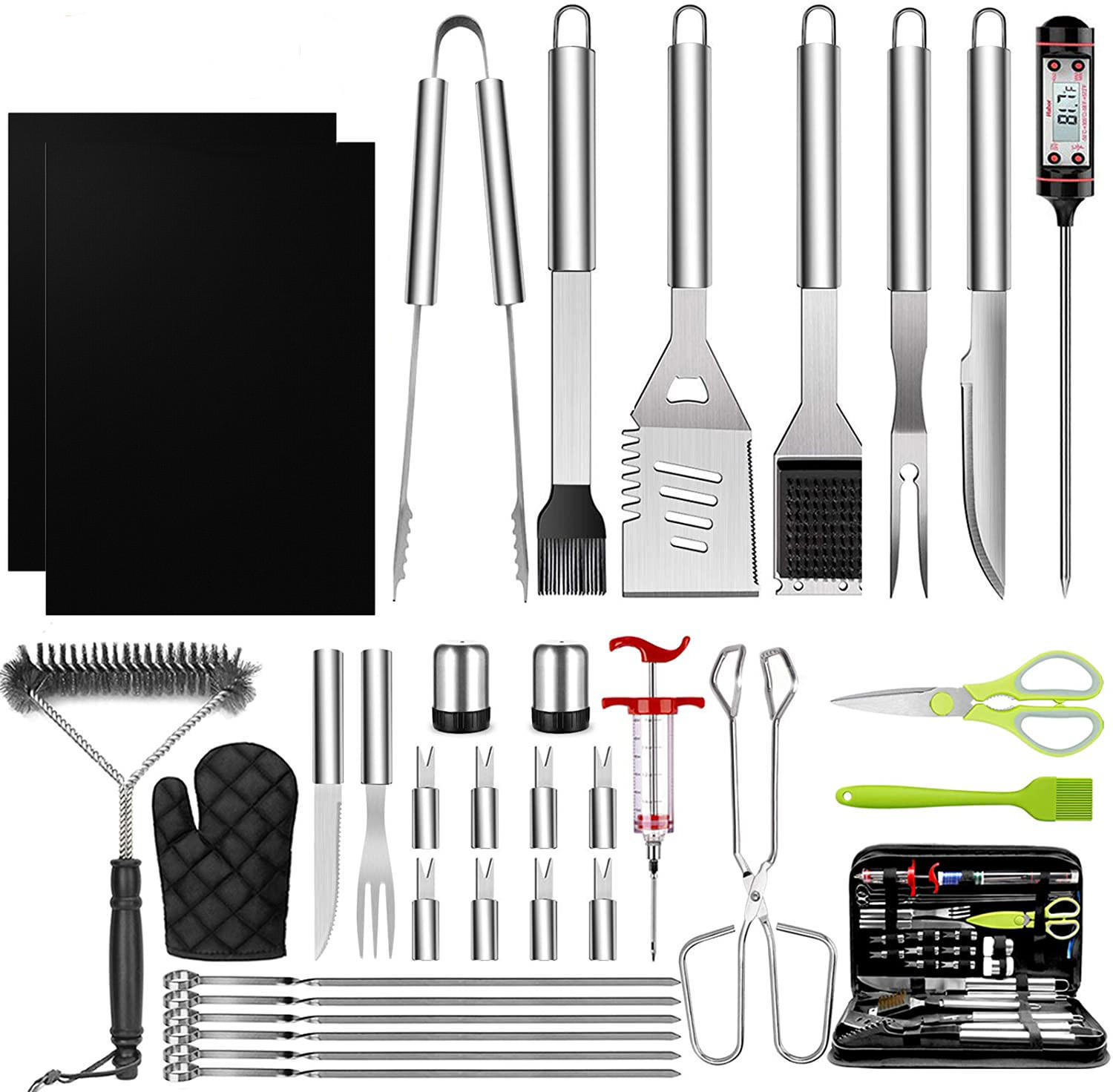 GRILLBESTECK 33-teiliges Set - Multicolor, Metall (43cm)