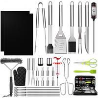 GRILLBESTECK 33-teiliges Set - Multicolor, Metall (43cm)