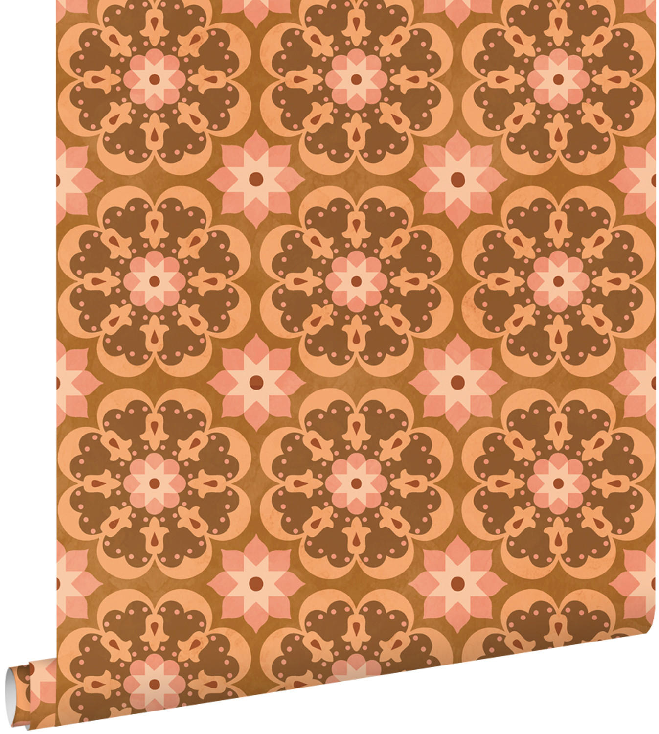 TAPETE Fliesenmuster 50 x 900 cm - Braun, Papier (50/900cm) - ESTAhome
