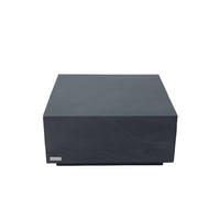 COUCHTISCH COLORADO aus GF-Beton Quadrat, Wetterbeständig, 86x86x41 cm - Dunkelgrau, Naturmaterialien (86/86/41cm) - Elementi