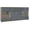 SIDEBOARD Bari Grau Hochglanz - Grau, Holzwerkstoff (166.5/75.5/35cm) - Vladon