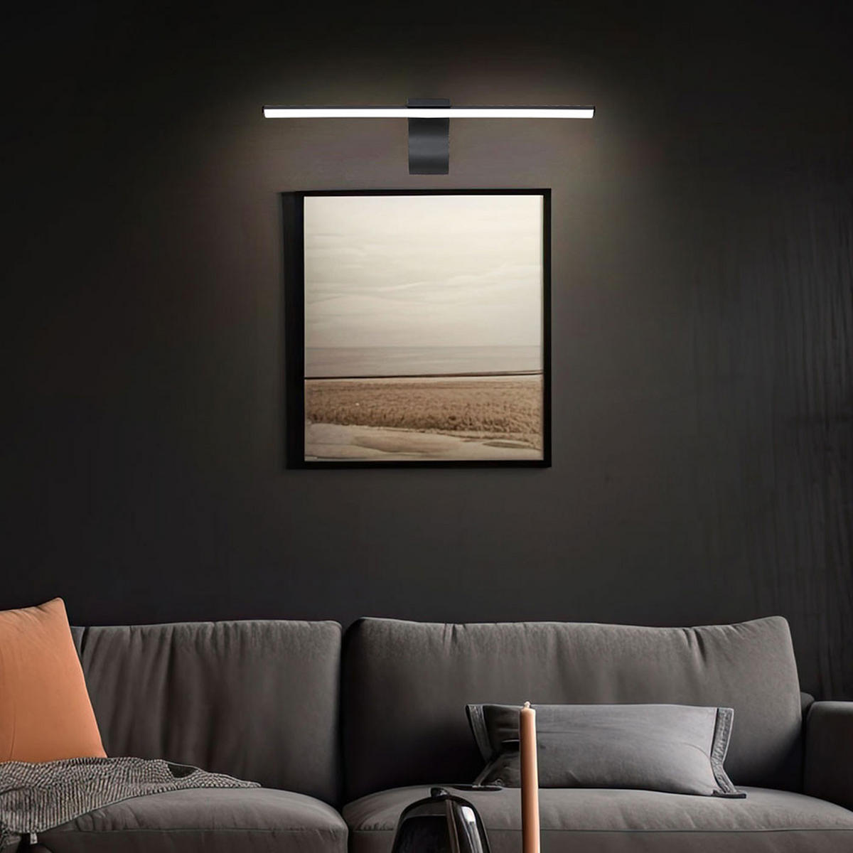 LED WANDLEUCHTE PEPE Schwarz - Schwarz, Metall (60.8/8/15cm)